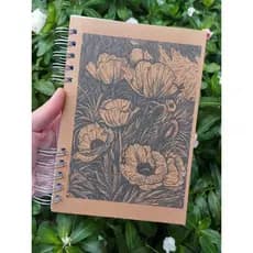 Caderno Sketchbook para Desenho - 20,5x14,5cm - 100 Páginas de 240g - Miolo Liso - flores 2