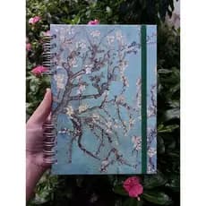caderno Sketchbook para desenho Van Gogh Amendoeira em flor - capa dura 15x21,5 cm 100 páginas scketbook moleskine