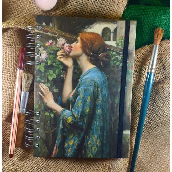 Caderno Sketchbook  - renascimento - romantismo  - Capa dura 15x21,5 cm - 100 pg 180g - a alma da rosa