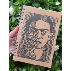 Caderno Sketchbook para Desenho - 20,5x14,5cm - 100 Páginas de 240g - Miolo Liso - frida 1