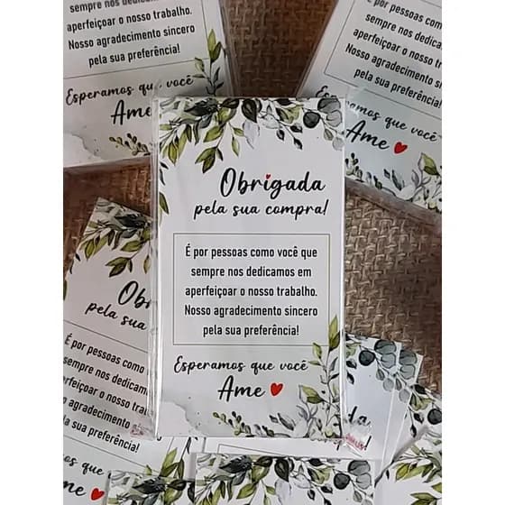 Cartão de Agradecimento 06 - Aquarela - Pacote 50 un.