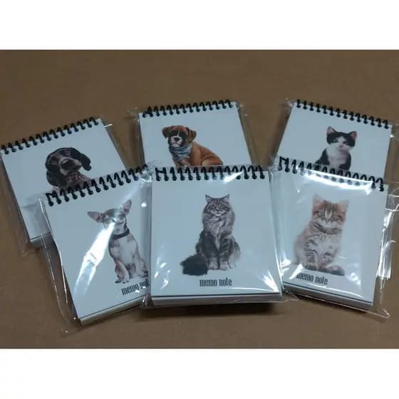 Caderno de Anotações 100 folhas Fofo Pet Rascunho Bichinhos Anotação Bloquinho Caderneta / Diários de Espiral de PU/Artigos de Escritório/Planner/Material Escolar/Presentes