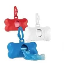 Kit Cata-Caca Pet com Suporte Ossinho e 2 Rolos com 30 Sacolas
