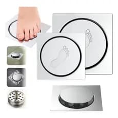 Ralo Click em Inox 10 x 10 cm
