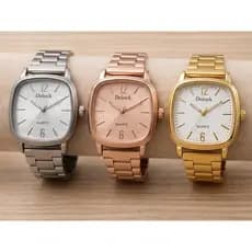Relógio Feminino Luxo Retrô Quadrado Prata / Dourado / Rosé Estilo Vintage Relógio Quadrado Feminino