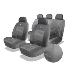 Capa De Banco Automotivo Para Carro Gol Voyage Fox Golf Tecido Cores Cinza e Preto
