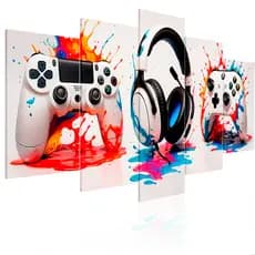 Quadro Decorativo Controles Videogame Quarto Gamer Mdf 115x60