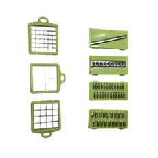 Kit Ralador Fatiador Vegetais Cortador Inox Lâminas Multiplicadas 15 Peças Multifuncional