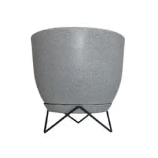 Vaso para planta vaso bojo redondo liso vaso decorativo com prato e suporte