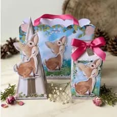 Kit Festa Raposa Luxo - 30 Peças Lembrancinhas Prontas Caixas Milk Pirâmide Bolsinha Infantil Decoração com nome e idade