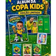Álbum da Copa Kids Personalizado com Foto da Criança + Figurinhas | Tema Brasil Infantil Futebol