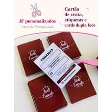 50 Etiquetas Dupla Face Personalizadas Frente e Verso com Logo, Marca ou Nome -  Card Cartão