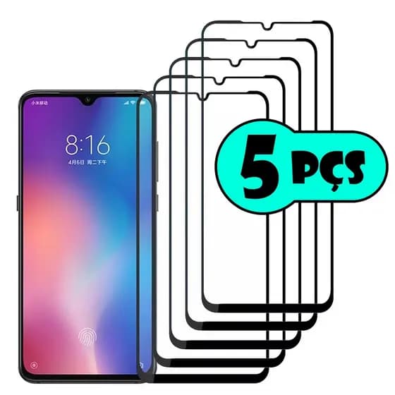 Combo de 5 Películas 3D super forte e resistente para tela de Xiaomi Mi9