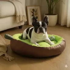 Cama para Cachorro / Gato Abacate Pelúcia - Caminha Pet Antiestresse Macia Premium