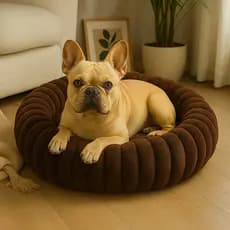 Cama Caminha Pet Donuts Enchimento Siliconado Redonda