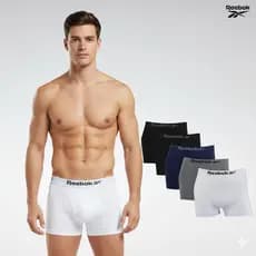 Kit 6 Cuecas Boxer Reebok Sem Costura Microfibra Original