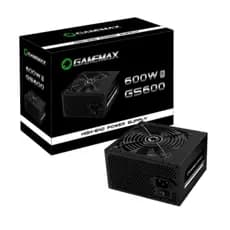 Fonte Gamemax GS600, 600W, 80 Plus White, PFC Ativo, Com Cabo, Preto - GS600