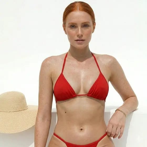 Biquini de Fita Ideal para seu Bronze Feminina Biquini Casual para Praia Lazer Piscina Sensual