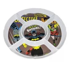 Petisqueira Redonda Prato De Servir Petiscos DC Comics Batgirl Melamine Marrom