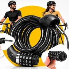Cadeado Trava Antifurto Bike Corrente Senha Segredo Zinco Bicicleta moto 1 Metro Universal Reforçado