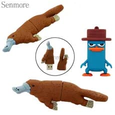 Pendrive De Água Fofa 128GB 64GB 1GB 8GB 16GB 32GB Platypus 1TB 2TB Silicone Fofo À Prova D'água
