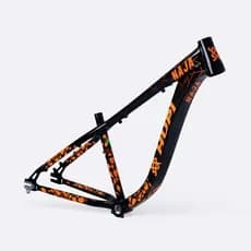 Quadro 26 , 27,5 HUPI Naja V9 Preto/Laranja – Gancheira Horizontal , freeride , dirt jump