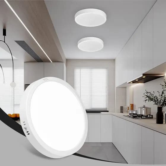 Luminária LED Painel Plafon Sobrepor 12w/25w  - Redondo/ Quadrado (6500k - Branco Frio)