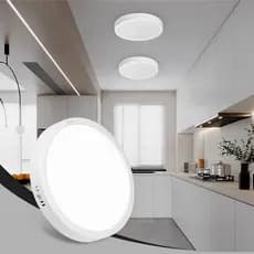 Luminária LED Painel Plafon Sobrepor 12w/25w  - Redondo/ Quadrado (6500k - Branco Frio)