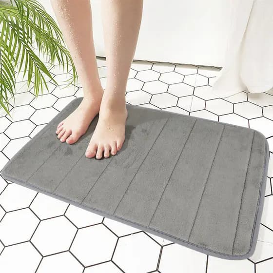 Tapete de Banheiro Soft Macio Secagem Rápida 60x40cm Antiderrapante