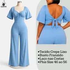 Macacão Plus Size Feminino Longo Macacão Pantalona Feminino Longo Macacão Comprido Feminino
