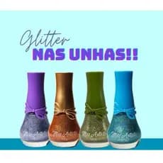Kit esmaltes glitter miss artístic 6 cores a escolher