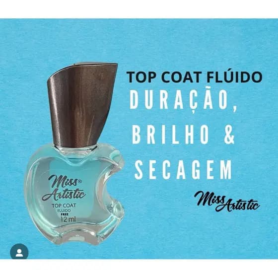 Top Coat - Ultra Brilho - Esmaltes Miss Artistic