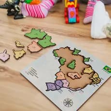 Mapa do Brasil em MDF Lúdico Educativo Interativo Peças Infantil Geografia Mesa