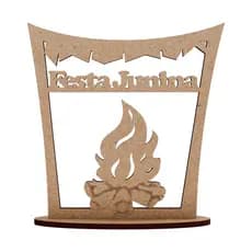 Kit Decorativo Festa Junina MDF Cru – Enfeite de Mesa c/ 5, 10 ou 25 Unid p/ Arraiá