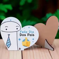 Lembrancinha Coração Dia dos Pais Emoji Joinha MDF Decoração para Eventos  - Kit de 45 unidades