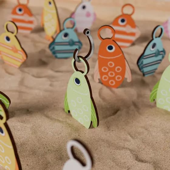 Kit Peixinhos Festa Junina Pescaria MDF Infantil com Ganchos