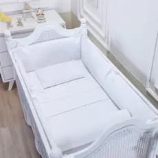 Kit Berço Americano 04 Peças Percal 200 Fios 100% Algodão