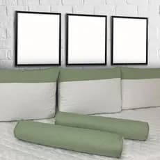 KIT 3 ALMOFADA 2 ROLO  CAMA SOLTEIRO CAMA AUXILIAR CAMA BABA COM 5 PEÇAS