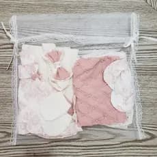 1 Saquinho Tule Organizador De Roupa Maternidade 01 Peça Saco Saída Maternidade Saquinhos Menina Menino Maternidades