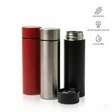 Garrafa Térmica Personalizada Inox 320ml Café Água Chá - Mantém Quente/Frio Aço 304