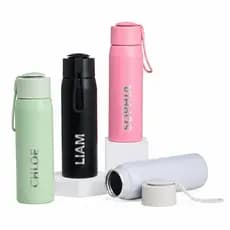 Squeeze Alumínio Personalizado 600ml Com Alça Várias Cores Brinde Eventos Presente