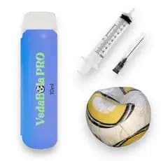 Kit Cola 5 Bolas Furadas Conserta Futebol Vôlei Basquete Handebol Azul Selante Futebol