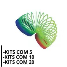 Kits Com 20, 10 e 5 Arco Íris Colorida Brinquedo Infantil Mola Maluca