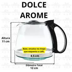 Jarra Para Cafeteira Dolce Arome Mondial 18 Xícaras C-30 Com Vidro Super Resistente-Cor Preta/Black
