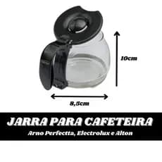 Jarra para Cafeteira CP12 Arno Perfectta, Alton, Electrolux, Vidro Super Resistente