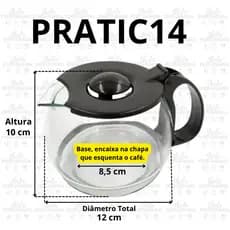 Jarra De Vidro Resistente Para Cafeteira Pratic 14 - Mondial