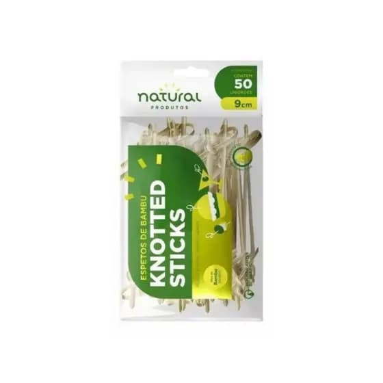 Espeto Bambu Knotted Stick 9cm c/ 250 unidades Natural ecológico