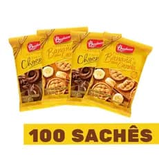 Kit 100 Biscoitos Amanteigados Bauducco | 3 Sabores Sortidos 11,8g | Sachês Individuais