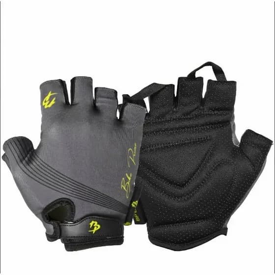LUVA CICLISMO DEDO CURTO DVORAK 8203 PRETO E AMARELA GEL