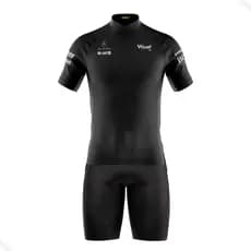 CONJUNTO CICLISMO MASCULINO BERMUDA E CAMISA PRETO UV 50+